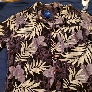 Caribbean Joe Leaf Pattern Shirt